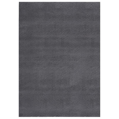 Matto pestävä pehmeä lyhyt nukka 160x230 cm liukumaton antras.