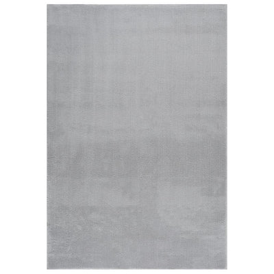 Matto pestävä pehmeä lyhyt nukka 160x230 cm liukumaton harmaa