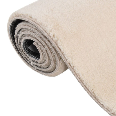 Matto pestävä pehmeä lyhyt nukka 160x230 cm liukumaton beige