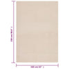 Matto pestävä pehmeä lyhyt nukka 160x230 cm liukumaton beige