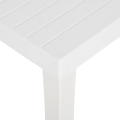 Puutarhapöytä 150x90x72 cm PP valkoinen