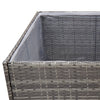 Kukkalaatikko harmaa 80x80x80 cm polyrottinki