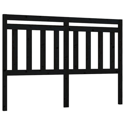 Sängynpääty musta 126x4x100 cm täysi mänty