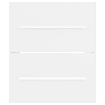 Valkoinen allaskaappi sisäänrakennetulla altaalla Aftode (lastulevy)