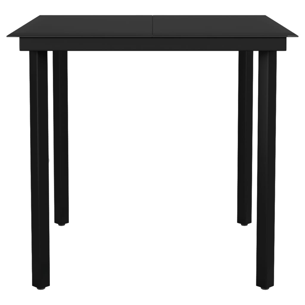 Musta 3-osainen ulkoruokailuryhmä Iosepe (pvc rottinki)