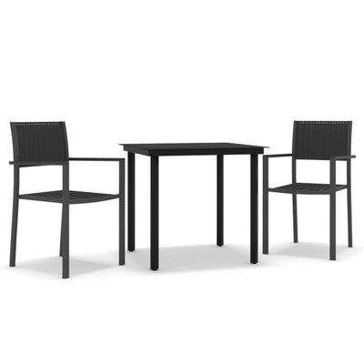 3-osainen Ulkoruokailuryhmä musta