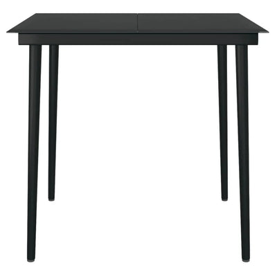 Musta 3-osainen ulkoruokailuryhmä Sanfiu