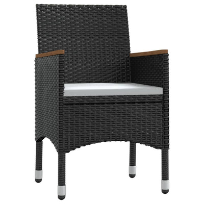 Musta 3-osainen ulkoruokailuryhmä Gheoreghe (tyynyillä)