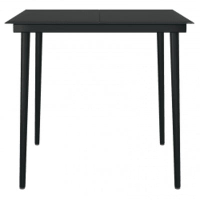 Musta 3-osainen ulkoruokailuryhmä Gheoreghe (tyynyillä)