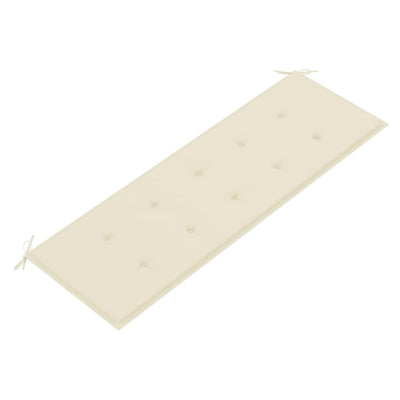 Batavia-penkki kermanvärinen tyyny 150 cm täysi tiikki