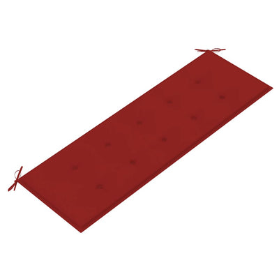 Batavia-penkki punainen tyyny 150 cm täysi tiikki