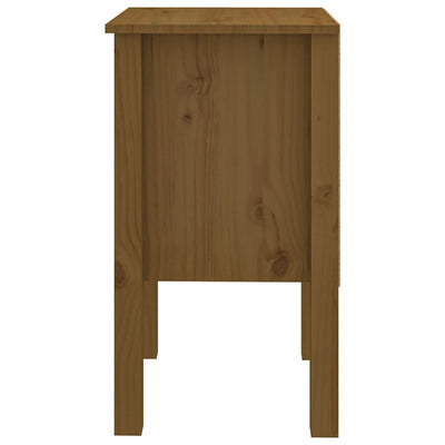 Yöpöydät 2 kpl hunajanruskea 40x35x61,5 cm täysi mänty