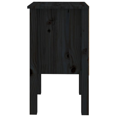 Yöpöydät 2 kpl musta 40x35x61,5 cm täysi mänty