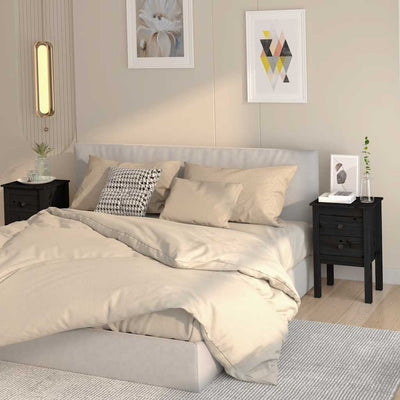 Musta yöpöydät Felofteia 40x35x61,5cm (2 kpl mänty)