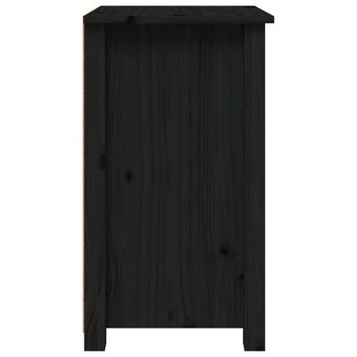 Yöpöydät 2 kpl musta 40x35x61,5 cm täysi mänty