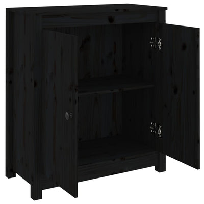 Senkki musta 70x35x80 cm täysi mänty