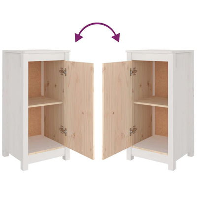 Senkit 2 kpl valkoinen 39x35x80 cm täysi mänty