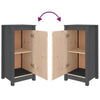 Senkit 2 kpl harmaa 40x35x80 cm täysi mänty