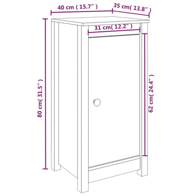 Senkit 2 kpl harmaa 40x35x80 cm täysi mänty