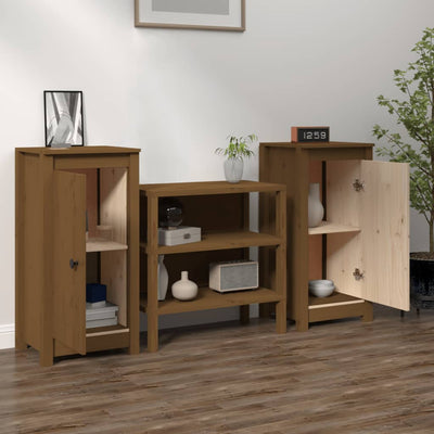 Senkit 2 kpl hunajanruskea 40x35x80 cm täysi mänty