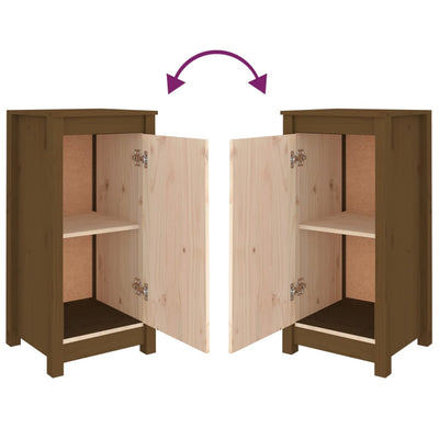 Senkit 2 kpl hunajanruskea 40x35x80 cm täysi mänty