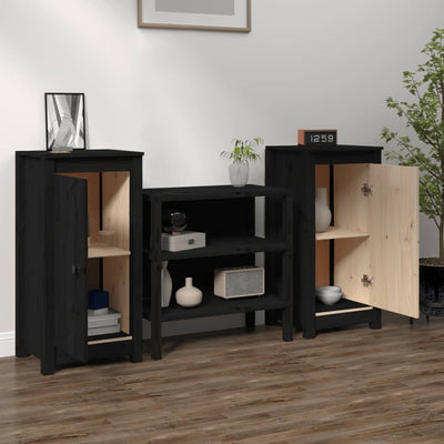 Senkit 2 kpl musta 40x35x80 cm täysi mänty