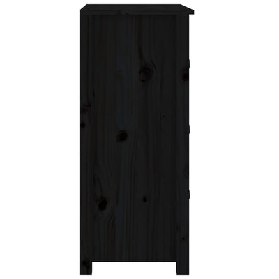 Senkki musta 70x35x80 cm täysi mänty