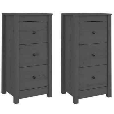 Senkit 2 kpl harmaa 40x35x80 cm täysi mänty