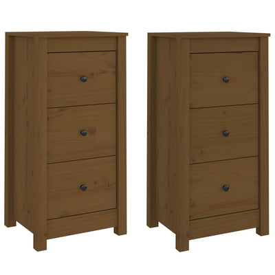 Senkit 2 kpl hunajanruskea 40x35x80 cm täysi mänty