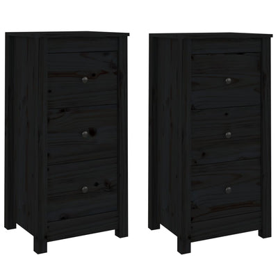 Senkit 2 kpl musta 40x35x80 cm täysi mänty