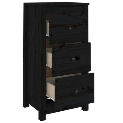 Senkit 2 kpl musta 40x35x80 cm täysi mänty