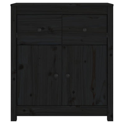 Senkki musta 70x35x80 cm täysi mänty