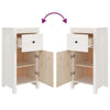 Senkit 2 kpl valkoinen 40x35x80 cm täysi mänty