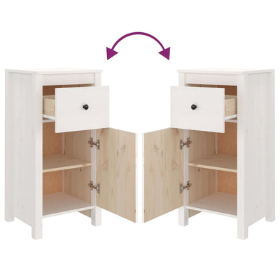 Senkit 2 kpl valkoinen 40x35x80 cm täysi mänty