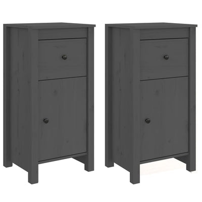 Senkit 2 kpl harmaa 40x35x80 cm täysi mänty