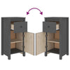 Senkit 2 kpl harmaa 40x35x80 cm täysi mänty