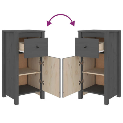 Senkit 2 kpl harmaa 40x35x80 cm täysi mänty