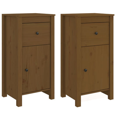 Senkit 2 kpl hunajanruskea 40x35x80 cm täysi mänty
