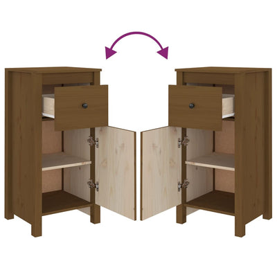 Senkit 2 kpl hunajanruskea 40x35x80 cm täysi mänty