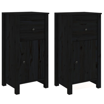Senkit 2 kpl musta 40x35x80 cm täysi mänty