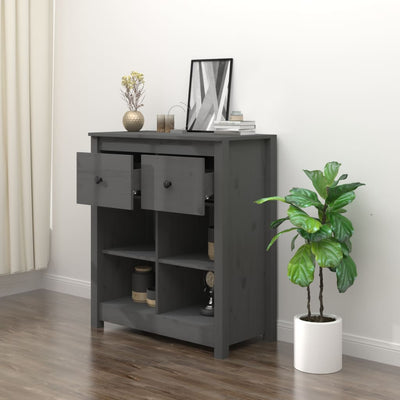 Senkki harmaa 70x35x80 cm täysi mänty