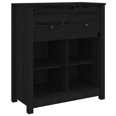 Senkki musta 70x35x80 cm täysi mänty