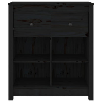 Senkki musta 70x35x80 cm täysi mänty