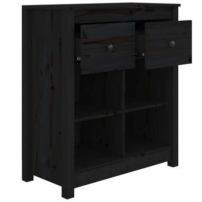 Senkki musta 70x35x80 cm täysi mänty