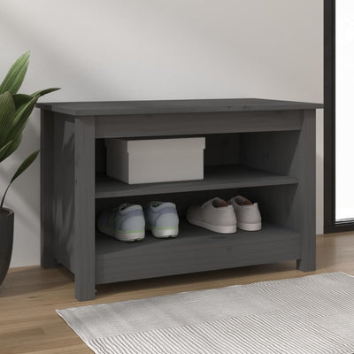 Kenkäpenkki harmaa 70x38x45,5 cm täysi mänty