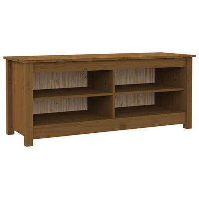 Kenkäkaappi hunajanruskea 110x38x45,5 cm täysi mänty