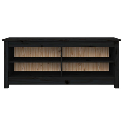 Kenkäpenkki musta 110x38x45,5 cm täysi mänty
