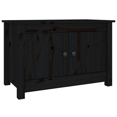 Kenkäkaappi musta 70x38x45,5 cm täysi mänty