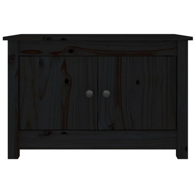 Kenkäkaappi musta 70x38x45,5 cm täysi mänty