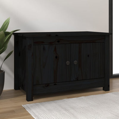 Kenkäkaappi musta 70x38x45,5 cm täysi mänty